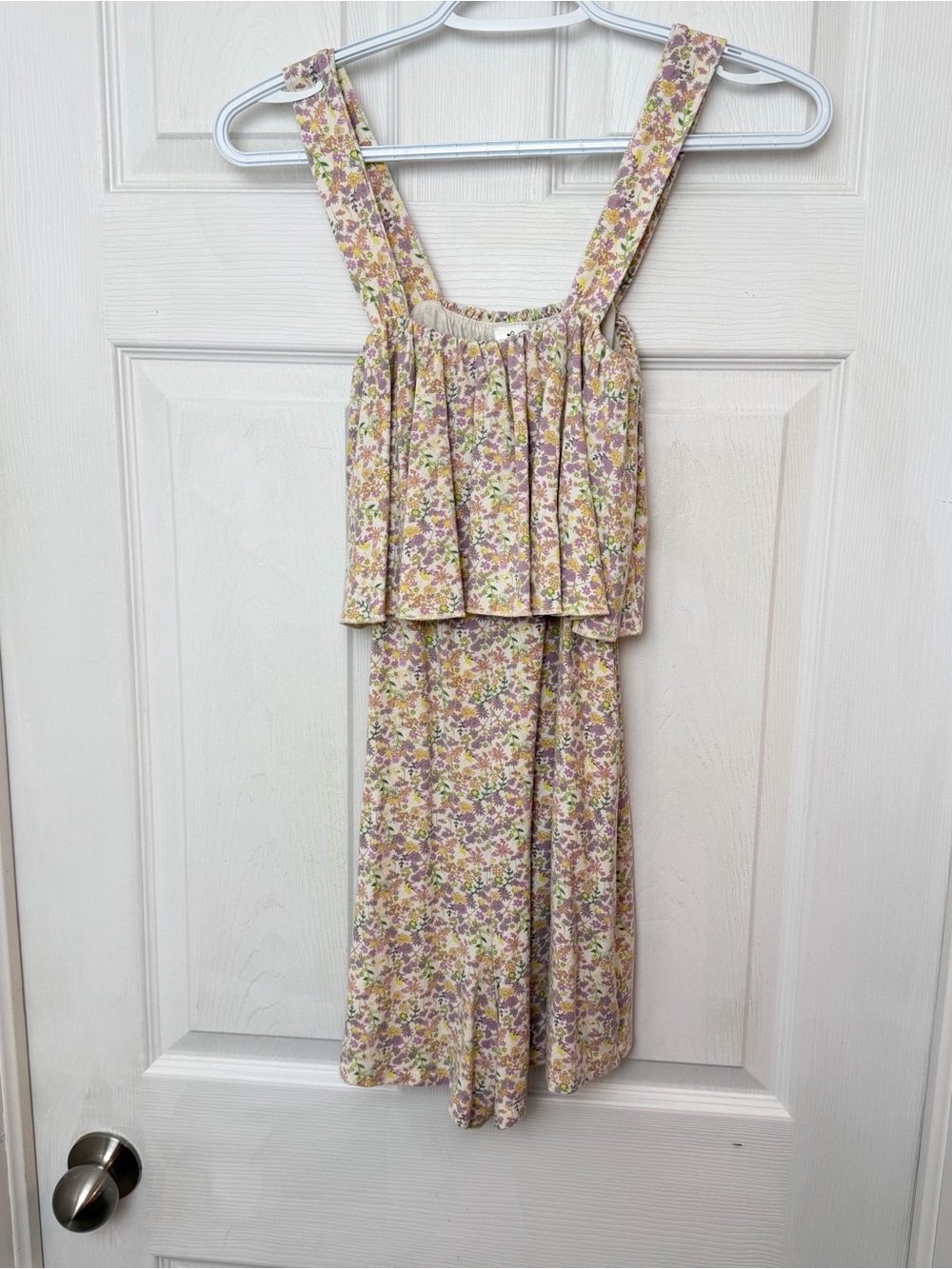 Smash & Tess Floral Romper Size XS Purple Yellow Ruffle Neck Bamboo Rayon Canada